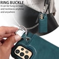 thumbnail image 6 of Mantto Design for Samsung Galaxy A13 4G PU Leather Wallet Phone Case with Kickstand Card Holder Slots Metal Ring Double Magnetic Clasp Back Flip Folio Protective Cover for Women Men,Green, 6 of 10