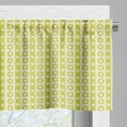 thumbnail image 3 of Ambesonne Retro Valance Pack of 2, Vertical Stripes and Dots, 42"X12", Avocado Green Cream, 3 of 5