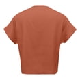 thumbnail image 5 of WEAIXIMIUNG Chemises pour Femmes T-Shirts Graphiques Lots Blouse d'Été pour Femmes Couleur Unie en Lin Ample à Manches Mi-Longues à Col en V, 5 of 5