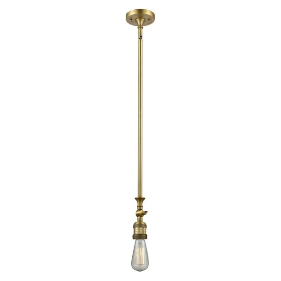 Innovations 206-BB Bare Bulb 1 Light Mini Pendant part of the Franklin Restoration Collection, Brushed Brass
