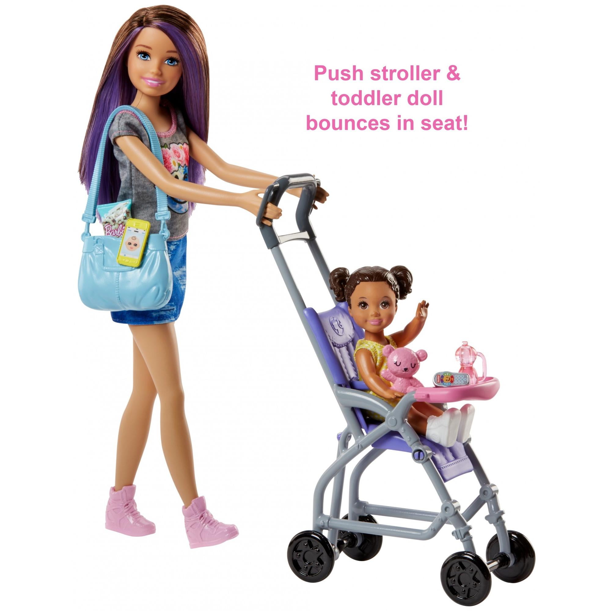barbie doll with stroller