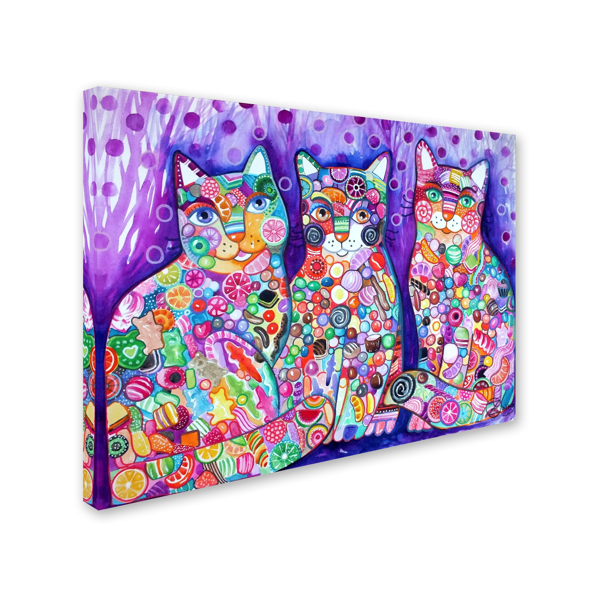 Trademark Fine Art 'Candy Cats' Canvas Art by Oxana Ziaka
