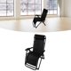 thumbnail image 5 of Folding Lounge Chair House Office Nap Bed Chair Outdoor Leisure Beach Recliner Chair with Wrench Lock Buckle Cool Black, 5 of 5