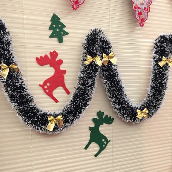AZXY Christmas Garland, Christmas Tree Garland, 10 Ft Plastic Gold Christmas Garland, Christmas Indoor Outdoor Garland for Christmas Decoration