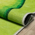 Well Woven Apollo Avocado Modern Novelty Green 3'3" x 5' Easy Clean ...