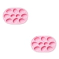 thumbnail image 1 of Ounissouiy Molde de silicona Pascua 10 cavidad huevo pastel molde DIY hornear Chocolate hielo bandeja Halloween hornear rosa 2piezas Ounissouiy CBP066275, 1 of 6