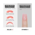 thumbnail image 4 of Press On Nails French Tip Nails Oval Nail Tips Glossy Fake Nails False Nails With Design Full Cover Acrylic Nails, 4 of 5