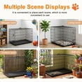 thumbnail image 5 of FDW Large Dog Crate 42 Inch Dog Cage Foldable Metal Kennel with Leakproof Tray Foldable Design Indoor Outdoor Use for Large Dogs,Black, 5 of 8