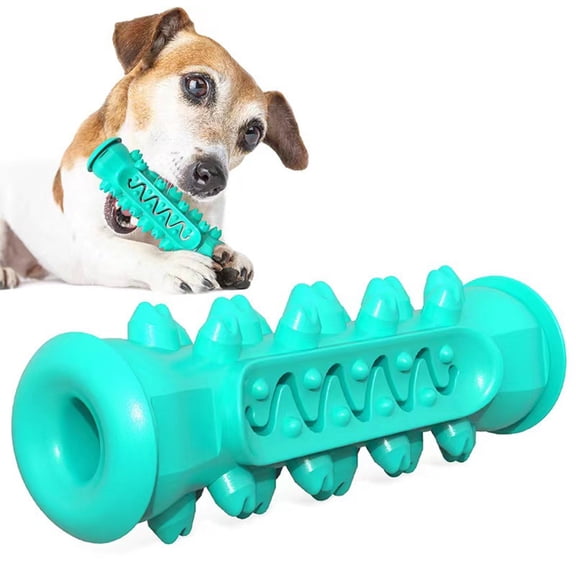 Dog Chew Toy - Squeaky Toothbrush Durable Rubber Dog Toys for Teeth Cleaning, Tough Dog Toys for Aggressive Chewers Puppy/Medium/Large Dog Breeds Dental Care