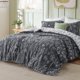 thumbnail image 2 of Juego de edredón Bedsure Twin gris oscuro con estampado floral, 2 of 7