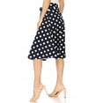 thumbnail image 2 of Women's Vintage Casual A-Line Printed High Waist Bow Tie Belted Knee-Length Midi Skirt, 2 of 6
