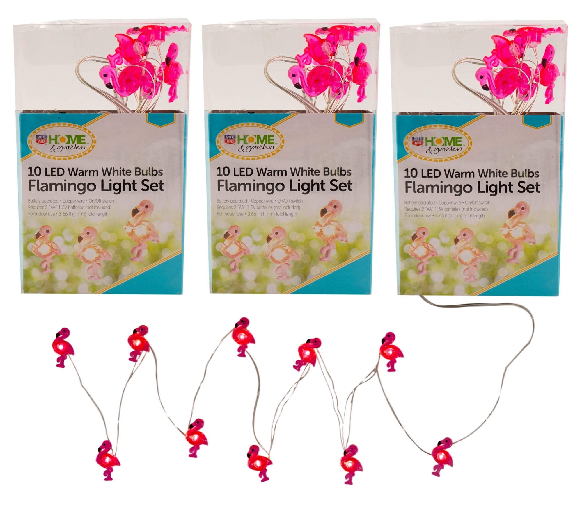 Mini Pink Pony/Flamingo/Pineapple String Lights Tweens 3 Boxes New! 