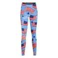 thumbnail image 3 of Arlun Independence Day Leggings for Women High Waisted Tummy Control USA Flag Printing Casual Leggings Ladies Stretch Tight Lifting Workout Running Gym Yoga Pants 9-Sky Blue XXL, 3 of 3