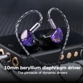 thumbnail image 4 of Monitor intraural Linsoul Kiwi Ears Cadenza 10 mm Beryllium Purp, 4 of 9
