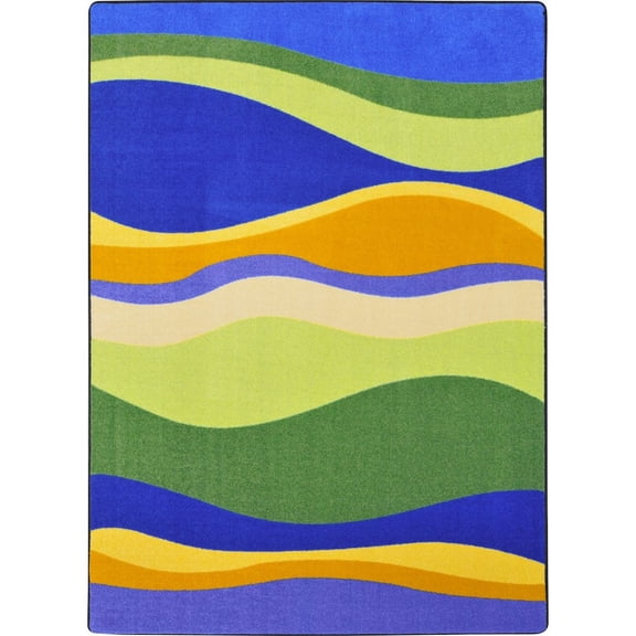 Kid Essentials - Infants & Toddlers Riding Waves, 10'9" x 13'2", Multicolored