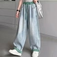 thumbnail image 4 of XXWXYD Teen Girls Baggy Jeans Wide Leg Denim Pants 2026 Cute Cartoon Embroidery Patchwork Jeans Y2𝖪 Vintage Wash Trendy Prepp𝗒 Pants Girls Loose Fit Palazz𝗈 Pants, 4 of 5