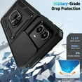 thumbnail image 5 of for Moto G 5G 2024 Case with Camera Lens Cover HD Screen Protector, 10 FT Military Grade Drop Protection, Magnetic Ring Holder Kickstand Protective Phone Case, Black, 5 of 13