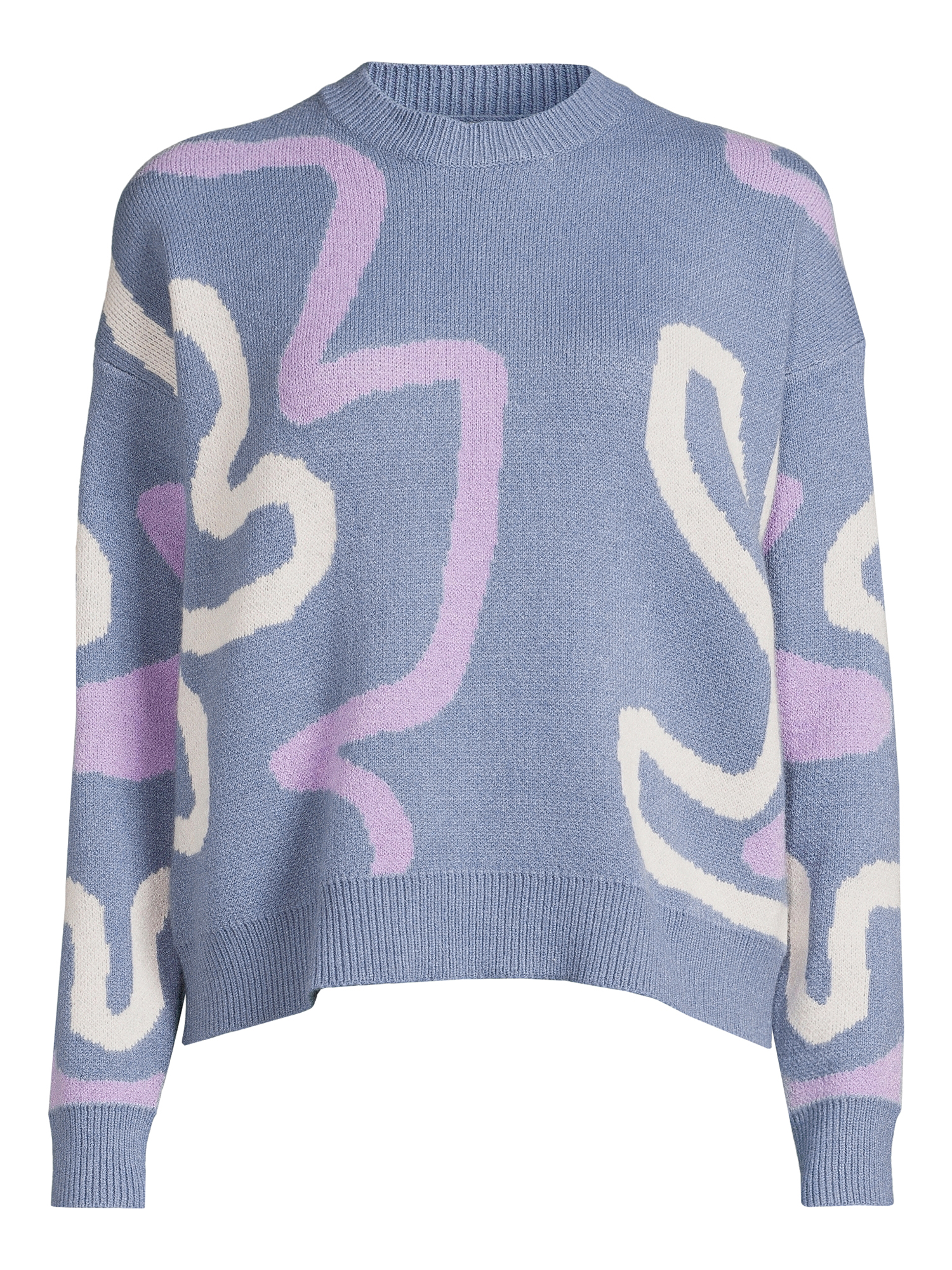 Dreamers by Debut Womens Print Pullover Long Sleeve Sweater - image 5 of 5