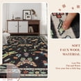thumbnail image 3 of Ivalue Insect 5x8 Area Rug Washable Rugs for Living Room Low Pile Rug for Dining Room Bedroom Carpet Non Slip 5 by 8 Indoor (Black), 3 of 8