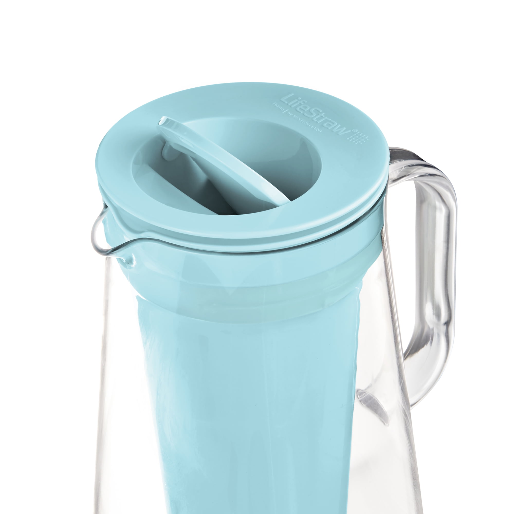 LifeStraw Home 7 Cup Water Filter Pitcher, Removes +30 Contaminants, Aqua