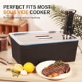 thumbnail image 4 of Large Sous Vide Container 26 Quarts with Lid,Complete Sous Vide Accessories Kit BPA Free,Compatible with Anova and Most Sous Vide Cookers（Comes with 2 Sous Vide Racks and Insulating Sleeve）, 4 of 9