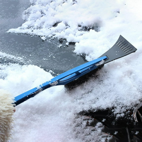 Car Snow Removal Shovel and Ice Scraper, Multifunctional Winter Tool with Brush for Vehicle Cleaning and Deicing(Blue)