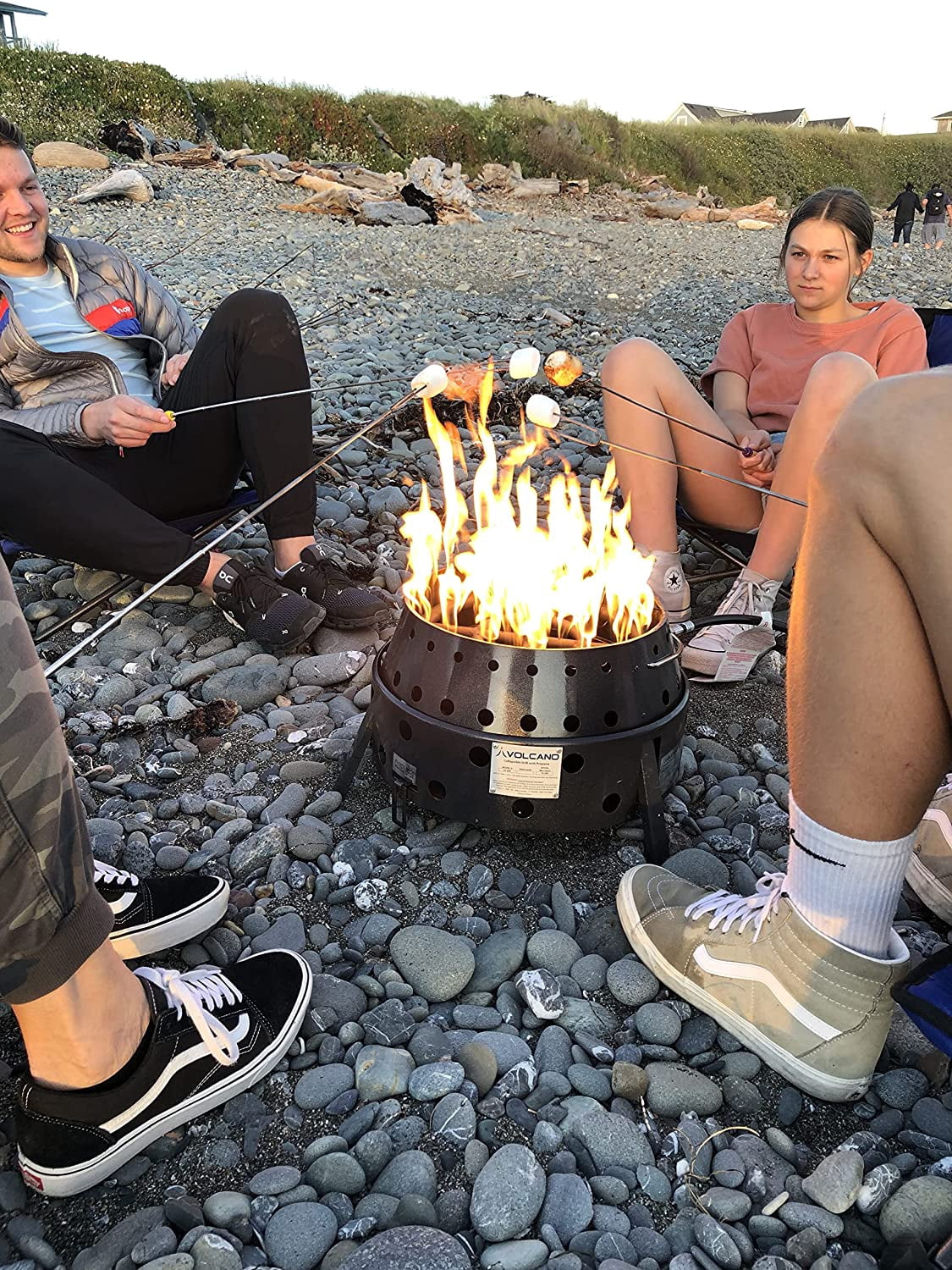 Volcano Propane Fire Pit Burner Ring – Portable Outdoor Fire Pit Accessory for Volcano Collapsible Grill, Includes Hose, Regulator & J-Tube, Steel Burner Ring, Quick Assembly (Grill Sold Separately)