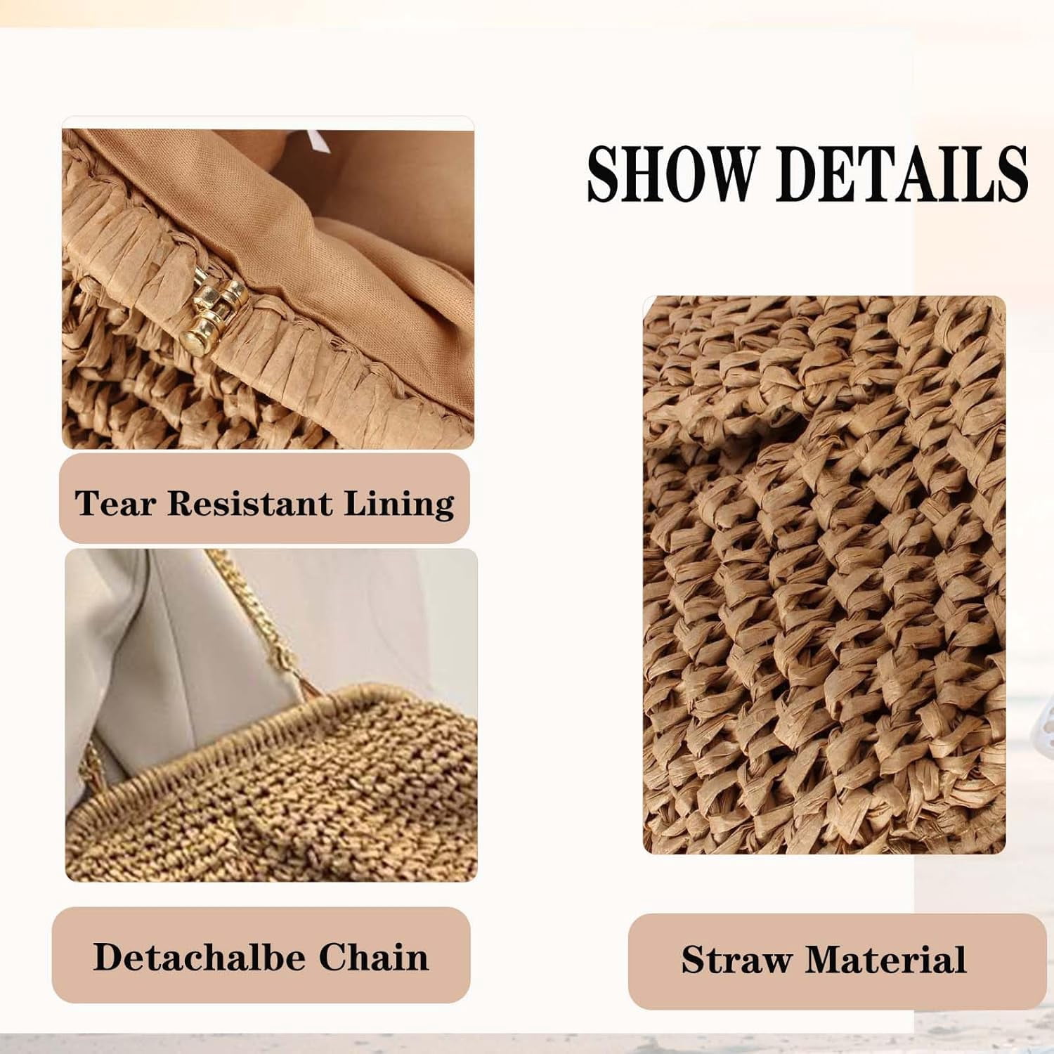 Straw Clutch Purse for Women Cloud Dumpling Pouch Beach Crossbody Shoulder Bag Summer Beach Clutch Woven Handbag