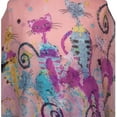 thumbnail image 2 of Colorful Felines Pink Scarf, 2 of 2