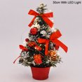 thumbnail image 3 of Adorno de mesa de árbol de Navidad artificial de 20/30 cm con bolas de luz LED 2023 Decoración navideña para el hogar Regalo de Año Nuevo 2024 Mini, 3 of 5