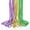 Multi-color, variant on 6-Pack Mardi Gras Bead Necklaces - 2 Green, 2 Purple, 2 Gold for Festive Parties & Parades