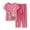 Pink, variant on Womens Outfit Set Elderly Floral Print Summer Suit Mother Short Sleeve Cotton Silk Elderly Summer Clothes Trousers Suit Two Piece Set Blue 2Xl
