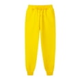 thumbnail image 3 of Fiaer Sweatpants Women Baggy Oversized Trendy Trousers Warm Solid Casual High Waisted Lace up Pocket Pants Yellow XXXL, 3 of 3