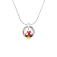 thumbnail image 2 of Delight Jewelry Resin Red Spotted Mushroom Joy Ring Charm Necklace, 18", 2 of 4