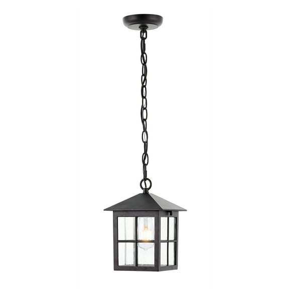 SAFAVIEH Penryn Edison Tungsten Black Metal Pendant Light with Shade