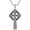 One, variant on Irish Celtic Knot Cross Necklace for Men, Sterling Silver Irish Catholic Celtic Knot Cross Pendant Necklace, 2.5 mm 60.96cm + 5.08cm Stainless Steel Round Box Chain Jewelry for Men and Women