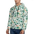 thumbnail image 3 of Haiem Floral In Teal Patterned Men's Hoodie with Kangaroo Pocket - Ideal Pullover Sweatshirt for Daily Wear, Travel, and Home-3X-Large, 3 of 7