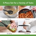 thumbnail image 6 of Tovolo 5-Piece Silicone Utensil Set (Black): Spatula, Spoonula, Jar Scraper, Mini Spatula, Mini Spoonula, 6 of 6