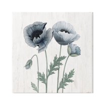 Stupell Industries Spring Poppy Blossoms Budding Flowers Rustic Design Graphic Art Gallery Wrapped Canvas Print Wall Art, Design by Kourtni Gunn