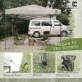 thumbnail image 5 of CAPHAUS 12ft x 12ft Patented One-Push Pop Up Outdoor Canopy Tent, Heavy-Duty Commercial Grade w/Central Lock, Portable and Instant Folding Shelter with Wheeled Carry Bag and Weight Bag, Dark Grey, 5 of 10