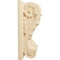 thumbnail image 3 of Ekena Millwork 3 1/2"W x 2"D x 4 1/2"H Small Acanthus Block w/ Backplate Wood Corbel, Maple, 3 of 4