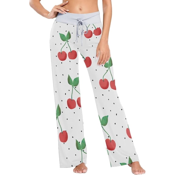 GZHJMY Women's Pajama Pants Cute Fruit Comfy Stretch Sleepwear Essentials womens Lightweight Lounge Terry Pajama Pant, Small