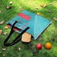 thumbnail image 6 of Colored Grid Geometry Outdoor Picnic Blanket, Foldable Waterproof Beach Mat, Portable Beach Blanket for Beach Camping, Hiking, Family Concerts, 6 of 8