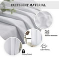 thumbnail image 4 of OVZME Bethany White Curtains 96 Inch Length 2 Panels Set, Faux Linen Extra Wide Textured Semi Light Filtering Soft Airy Farmhouse Curtain Drapes for Living Room Bedroom, 50Wx96L, White, 4 of 7