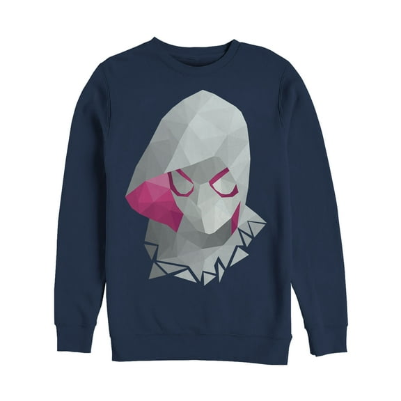 Men's Marvel Geometric Spider-Gwen Sweatshirt Navy Blue 3X Large