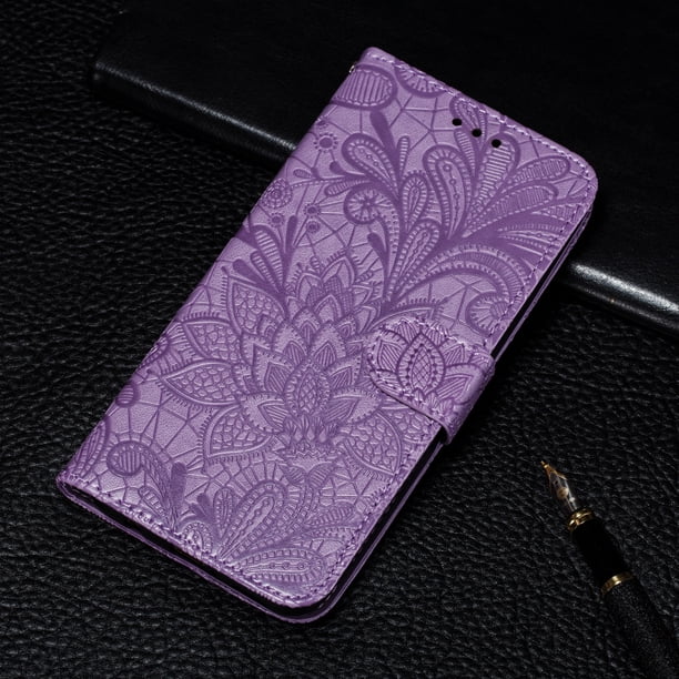 Funda billetera de cuero con flores de encaje para xiaomi Redmi Note 11 10 Pro 7 6 8 8T Redmi 10C 10A A1 9T 7A 8A 9C 9A, funda Mi A3 A2 Lite 9 Tan Jianjun unisex