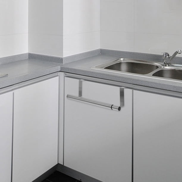 TABLETREANDS Soporte De Toallas De Acero Inoxidable Para Puerta Con Instalación Sin Clavos Plateado