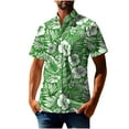 thumbnail image 3 of Beach Shirt Men's Hawaiian Shirt Short Sleeve Button Tropical Shirt Casual,Green,M, 3 of 5