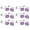 Purple, variant on Jiaroswwei 12Pcs/Set Bathroom Bling Round Acrylic Rhinestone Decorative Shower Curtain Hook