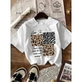 thumbnail image 1 of 100% Pure Cotton Letter Print Short Sleeve Women's T-shirt, 1 of 6
